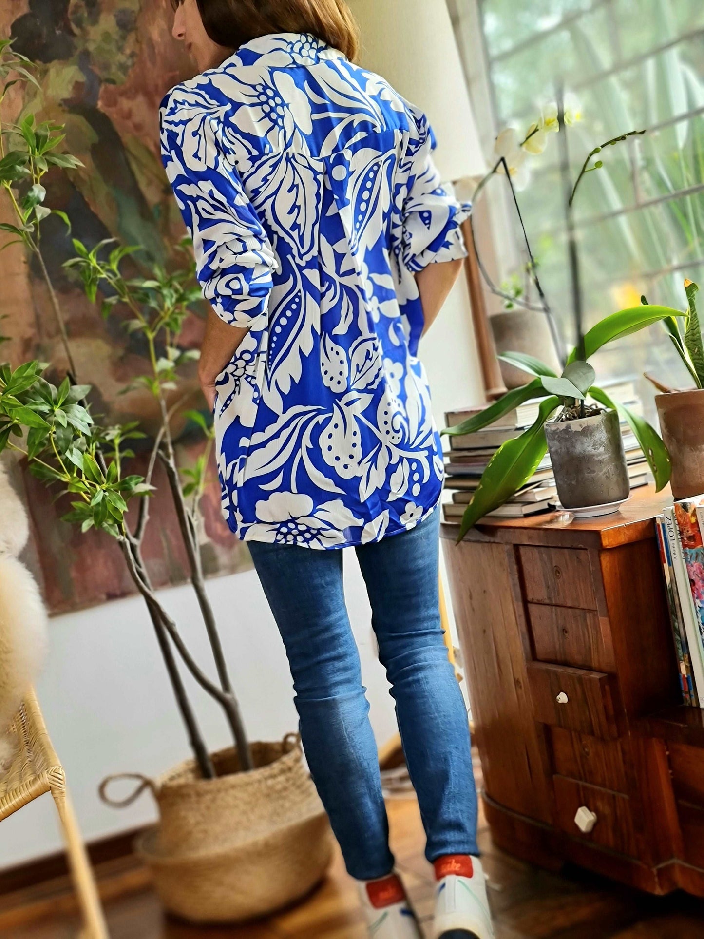 Blusa Tropical Azulino