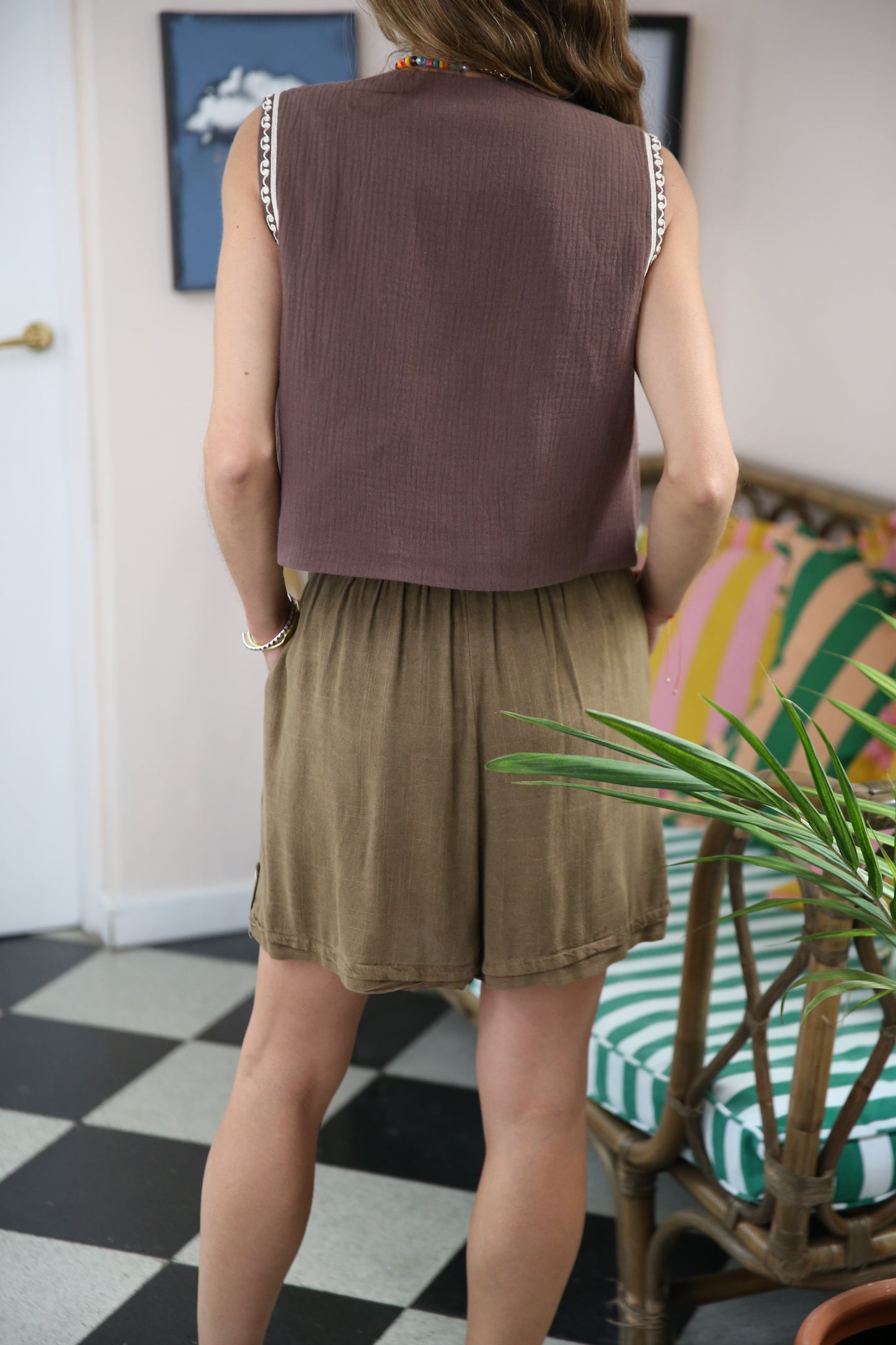 SHORT FRANCESCA CHOCOLATE-55%DCTO.