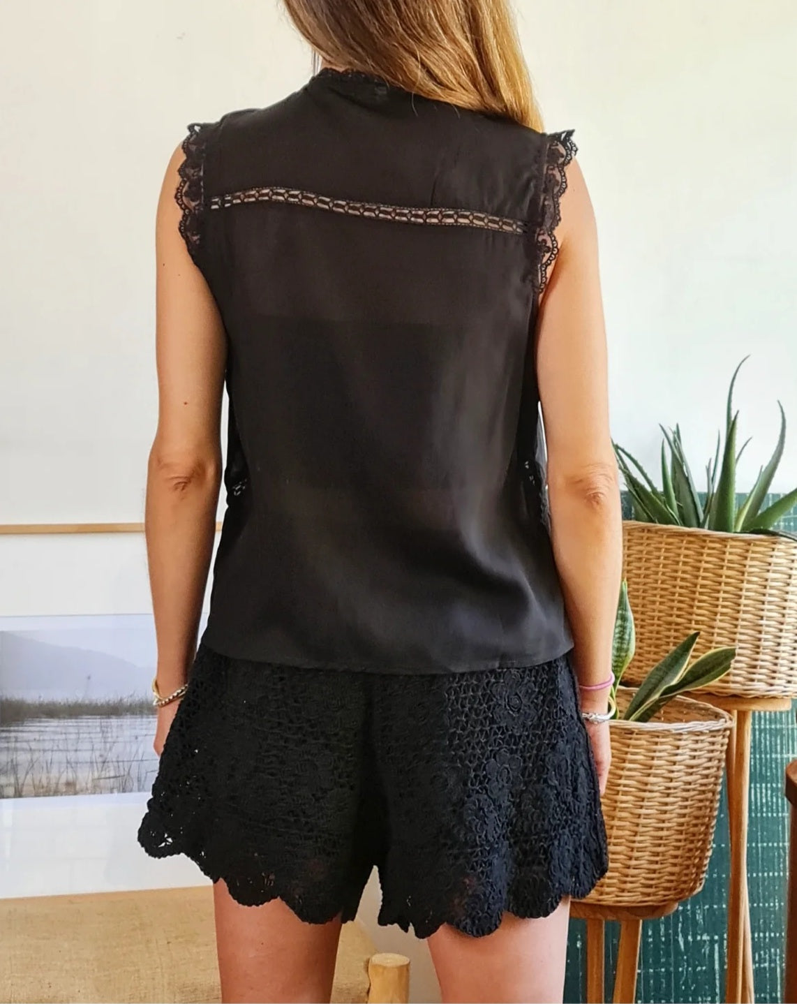 BLUSA ASUNCION NEGRA -15% DE DCTO.