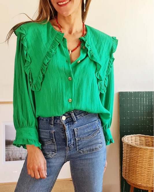 Blusa Sofia Verde. - Quemepongotienda