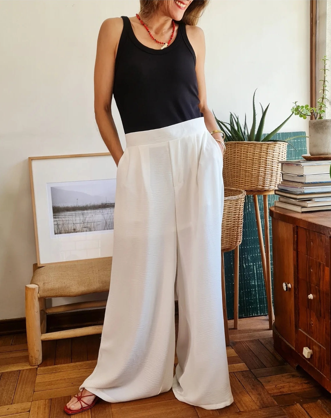 PANTALON CRISTINA BLANCO.