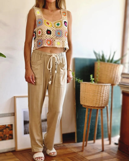 PANTALON FERNANDA BEIGE.