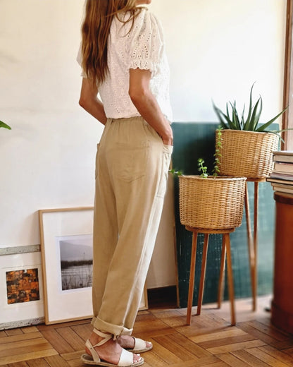 PANTALON FERNANDA BEIGE.