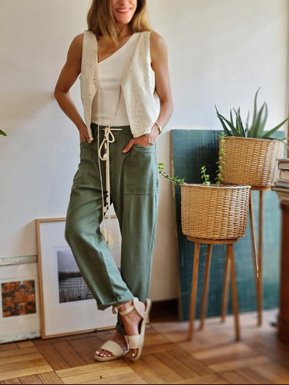 PANTALON FERNANDA VERDE MUSGO.