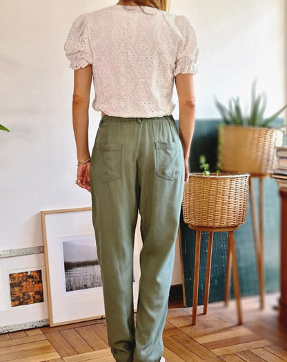 PANTALON FERNANDA VERDE MUSGO.