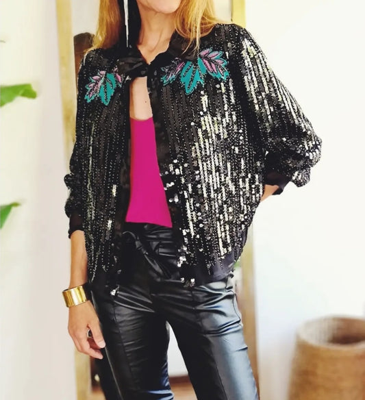 Chaqueta Lentejuelas Negras
