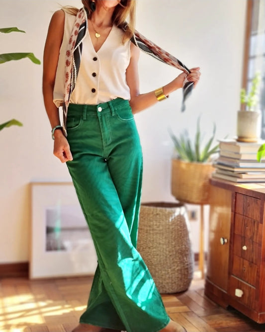 Jeans Cebra Verde