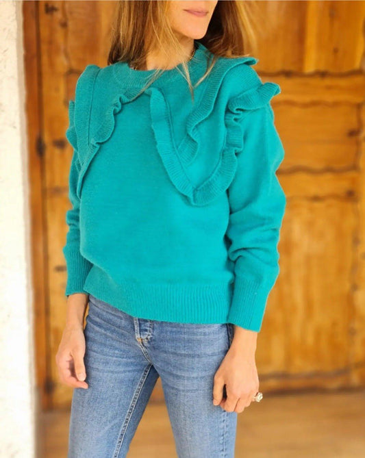 Sweater Giulia Verde Esmeralda 45% de Dto - Queme Pongo Tienda